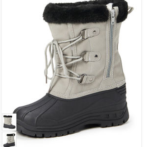 LILLY OF NEW YORK Toddler Gray Lace Up Snow Boot